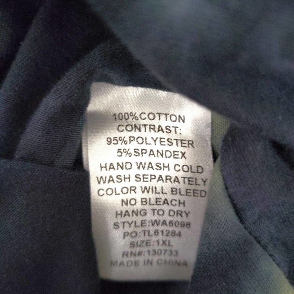 Umgee Tie Dye Mixed Print Long Sleeve Top Exposed Seam Tunic Blouse Plus Sz 1XL - Picture 11 of 12